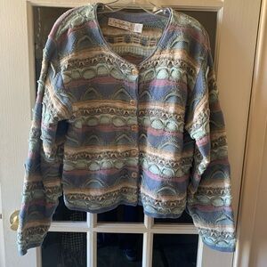 Multicolor Patterned Cardigan, Vintage